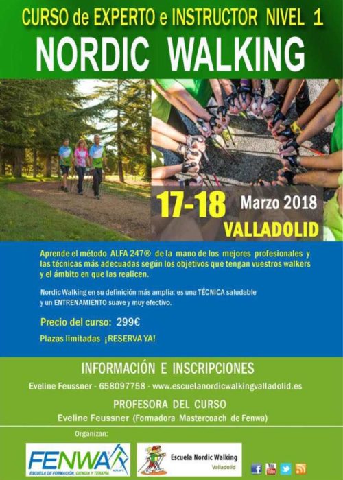 Curso de instructor de Nordic Walking en Valladolid